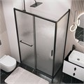 Душевое ограждение Grossman Style 100.K33.05.110.21.02-200.K33.05.100.21.02 (110х100х195) раздвижная(левая),черный матовый,стекло шиншилла,2 места 120.K33.05.1110.21.02
