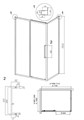 Душевое ограждение Grossman Cosmo 100.K33.02.110.42.00-200.K33.02.100.42.00 (110х100х195) раздвижная,графит сатин,стекло прозрачное,2 места 120.K33.02.1110.42.00