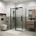 Душевое ограждение Grossman Classic 100.K33.04.110.42.00-200.K33.04.90.42.00 (110х90х195) раздвижная,графит сатин,стекло прозрачное,2 места 120.K33.04.1190.42.00