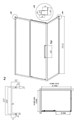 Душевое ограждение Grossman Cosmo 100.K33.02.100.21.02-200.K33.02.90.21.02 (100х90х195) раздвижная(левая),черный матовый,стекло шиншилла,2 места 120.K33.02.1090.21.02