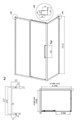 Душевое ограждение Grossman Cosmo 100.K33.02.140.42.00-200.K33.02.90.42.00 (140х90х195) раздвижная,графит сатин,стекло прозрачное,2 места 120.K33.02.1490.42.00
