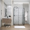 Душевое ограждение Grossman Galaxy 100.K33.01.120.21.00-200.K33.01.80.21.00 (120х80х195) раздвижная,черный матовый,стекло прозрачное,2 места 120.K33.01.1280.21.00