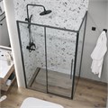 Душевое ограждение Grossman Galaxy 100.K33.01.120.21.00-200.K33.01.80.21.00 (120х80х195) раздвижная,черный матовый,стекло прозрачное,2 места 120.K33.01.1280.21.00