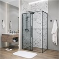 Душевое ограждение Grossman Galaxy 100.K33.01.120.21.00-200.K33.01.80.21.00 (120х80х195) раздвижная,черный матовый,стекло прозрачное,2 места 120.K33.01.1280.21.00