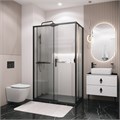 Боковая стенка Grossman Style 200.K33.05.70.21.02 (70х195) черный матовый,стекло шиншилла, 1 место 200.K33.05.70.21.02