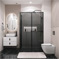Боковая стенка Grossman Style 200.K33.05.70.21.10 (70х195) черный матовый,стекло тонированное, 1 место 200.K33.05.70.21.10