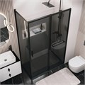 Боковая стенка Grossman Style 200.K33.05.70.21.10 (70х195) черный матовый,стекло тонированное, 1 место 200.K33.05.70.21.10