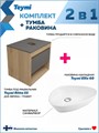 Тумба подвесная с раковиной для ванной 55 см Teymi Ritta корпус дуб фасад графит раковина Ellie 60 F03308 1211531