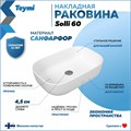 Тумба подвесная с раковиной для ванной 65 см Teymi Ritta корпус дуб фасад графит раковина Solli 60 F03355 1211578
