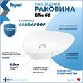 Тумба подвесная с раковиной для ванной 75 см Teymi Ritta корпус дуб фасад белый раковина Ellie 60 F03382 1211605