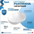 Тумба подвесная с раковиной для ванной 55 см Teymi Ritta корпус дуб фасад графит раковина Solli 48 F03324 1211547