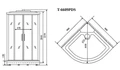 Душевая кабина Timo T-6609 PDS 90*90*220 (T-6609PDS) T-6609PDS