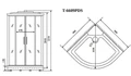 Душевая кабина Timo T-6609 PDSW 90*90*220 (T-6609PDSW) T-6609PDSW