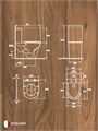 Унитаз напольный безободковый с быстросъемным сиденьем микролифт Watersense Jessie W00135