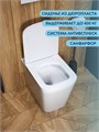 Унитаз приставной безободковый с быстросъемным сиденьем микролифт Watersense Eva HD W00154
