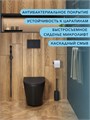 Унитаз подвесной безободковый Watersense Rita, быстросъемное сиденье микролифт, черный матовый W00085 W00085