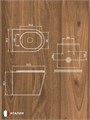 Унитаз подвесной безободковый Watersense Rita, быстросъемное сиденье микролифт, черный матовый W00085 W00085