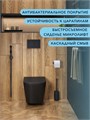 Унитаз подвесной безободковый Watersense Eva S, быстросъемное сиденье микролифт, черный матовый W00083 W00083