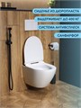 Унитаз подвесной безободковый Watersense Milana Pro, быстросъемное сиденье микролифт W00158 W00158