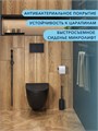 Унитаз подвесной безободковый Watersense Milana Pro Vortex, быстросъемное сиденье микролифт, черный матовый W00160 W00160