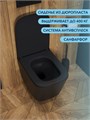 Унитаз подвесной торнадо безободковый с быстросъемным сиденьем микролифт Watersense Eva Pro Vortex Black черный матовый W00789 W00789