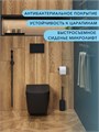 Унитаз подвесной торнадо безободковый с быстросъемным сиденьем микролифт Watersense Eva Pro Vortex Black черный матовый W00789 W00789