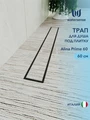 Трап для душа под плитку с комбинированным гидрозатвором Watersense Alina Prime черный 60 см W00256