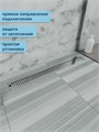 Трап для душа с сухим затвором вертикальный выпуск Watersense Eva 10х80 c решеткой нержавеющая сталь W00429