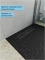 Трап для душа с сухим затвором вертикальный выпуск Watersense Eva 10х50 c решеткой черный W00433