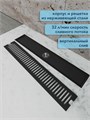 Трап для душа с сухим затвором вертикальный выпуск Watersense Eva 10х60 c решеткой черный W00434