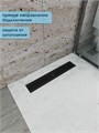 Трап для душа с сухим затвором вертикальный выпуск Watersense Eva 10х60 c решеткой черный W00434