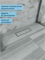 Трап для душа под плитку с сухим затвором вертикальный выпуск Watersense Alina 10х30 нержавеющая сталь W00437