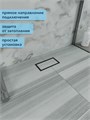 Трап для душа под плитку с сухим затвором вертикальный выпуск Watersense Alina 10х20 черный W00442