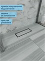 Трап для душа под плитку с сухим затвором вертикальный выпуск Watersense Alina 10х30 черный W00443