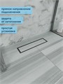 Трап для душа под плитку с сухим затвором вертикальный выпуск Watersense Alina 10х40 черный W00444