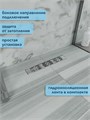 Трап для душа с гидрозатвором горизонтальный выпуск Watersense Jessie 10х40 c решеткой нержавеющая сталь W00448