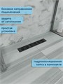 Трап для душа с гидрозатвором горизонтальный выпуск Watersense Jessie 10х40 c решеткой черный W00452
