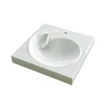 Раковина над стиральной машиной 60х60 литьевой мрамор Watersense Nancy Pro W00868