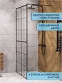 Душевая перегородка 90x200 стекло прозрачное закаленное профиль черный матовый Watersense Eva W00204