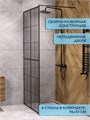 Душевая перегородка 90x200 стекло тонированное закаленное профиль черный матовый Watersense Eva W00205