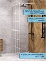Душевая перегородка 90x200 стекло прозрачное закаленное профиль белый матовый Watersense Eva W00206