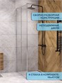 Душевая перегородка 90x200 стекло прозрачное закаленное профиль хром глянцевый Watersense Eva W00207