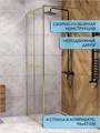 Душевая перегородка 90x200 стекло прозрачное закаленное профиль золото матовый Watersense Eva W00208
