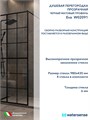 Душевая перегородка 100x200 стекло прозрачное закаленное профиль черный матовый Watersense Eva W02091