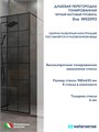 Душевая перегородка 100x200 стекло тонированное закаленное профиль черный матовый Watersense Eva W02093