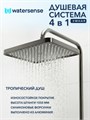 Душевая система с тропическим душем и смесителем Watersense Eva Powerful графит W01818 W01818