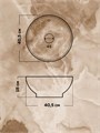 Раковина для ванной накладная Watersense Milana kuppi D40, белая W00003