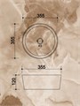 Раковина для ванной круглая накладная Watersense Milana D35 белая W00008
