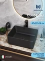 Раковина для ванной накладная Watersense Eva 50, черная матовая W00043