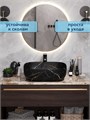 Раковина для ванной накладная Watersense Rita 50 черный мрамор W00057